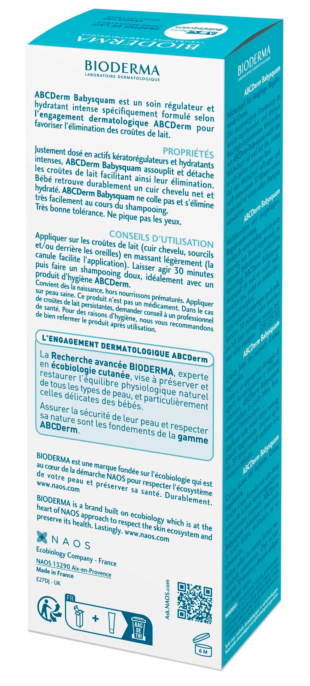 Bioderma packaging with text and branding