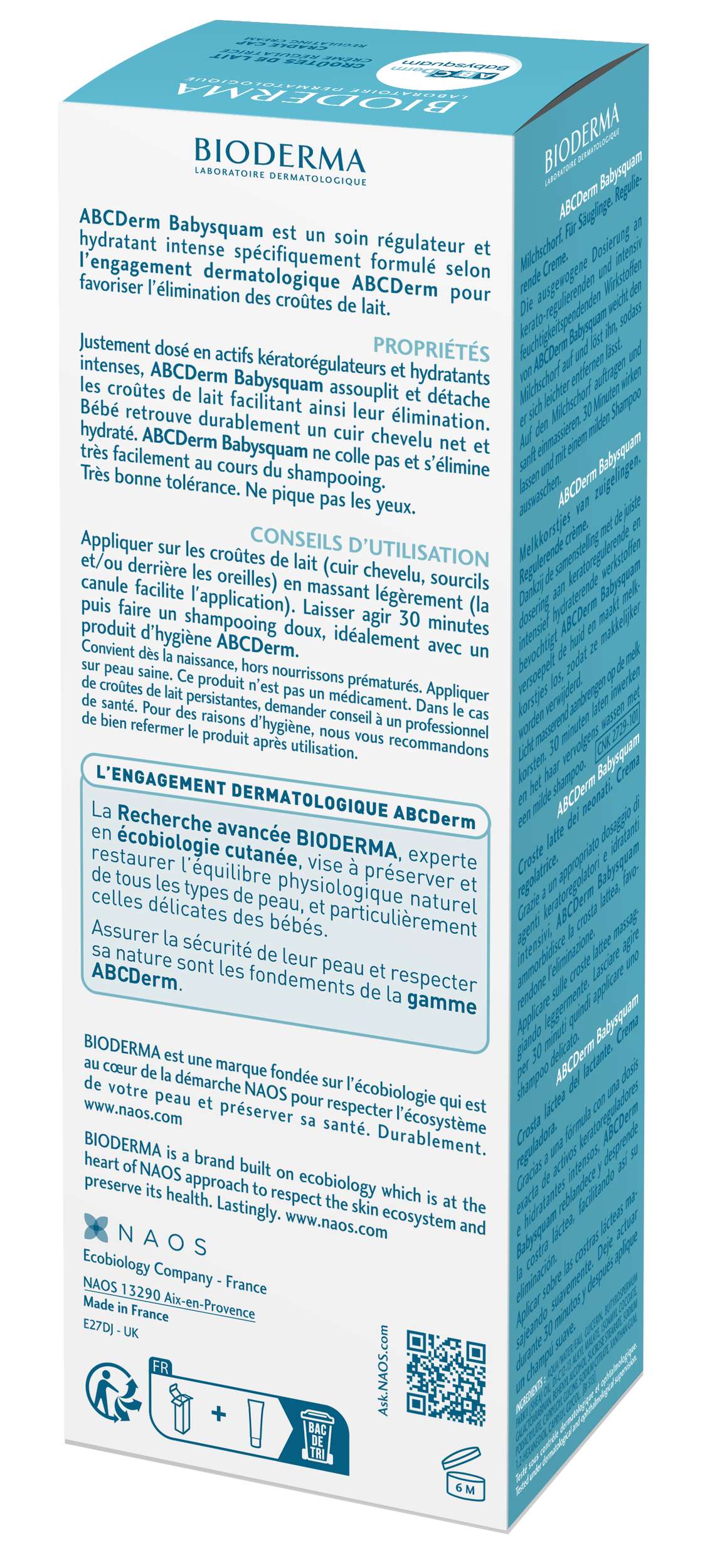 Bioderma packaging with text and branding