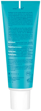 Tube of NAOS skincare product with text on a white background
