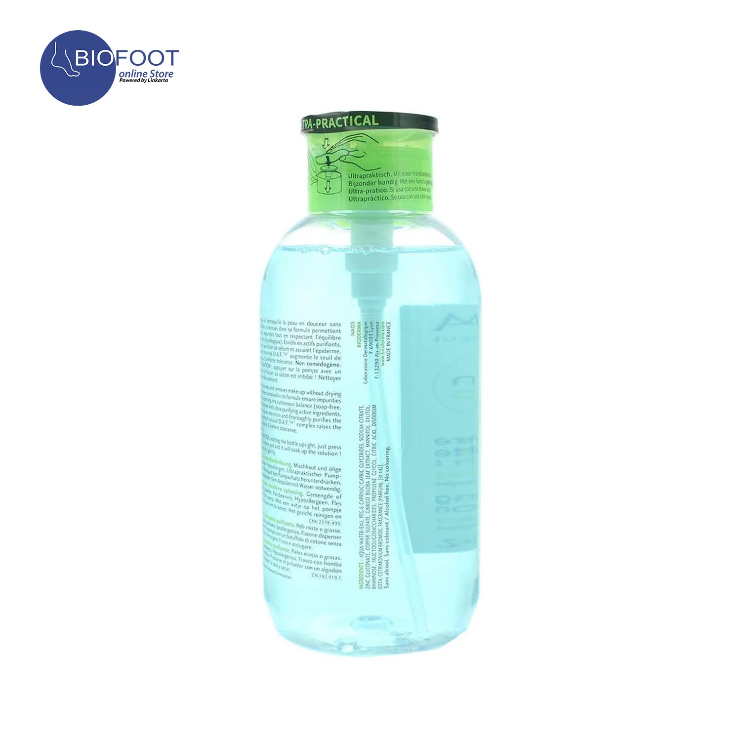 BIODERMA Sebium H2O 500ml (With Pump)