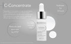 Bioderma C-Concentrate skincare product with text on a gray background