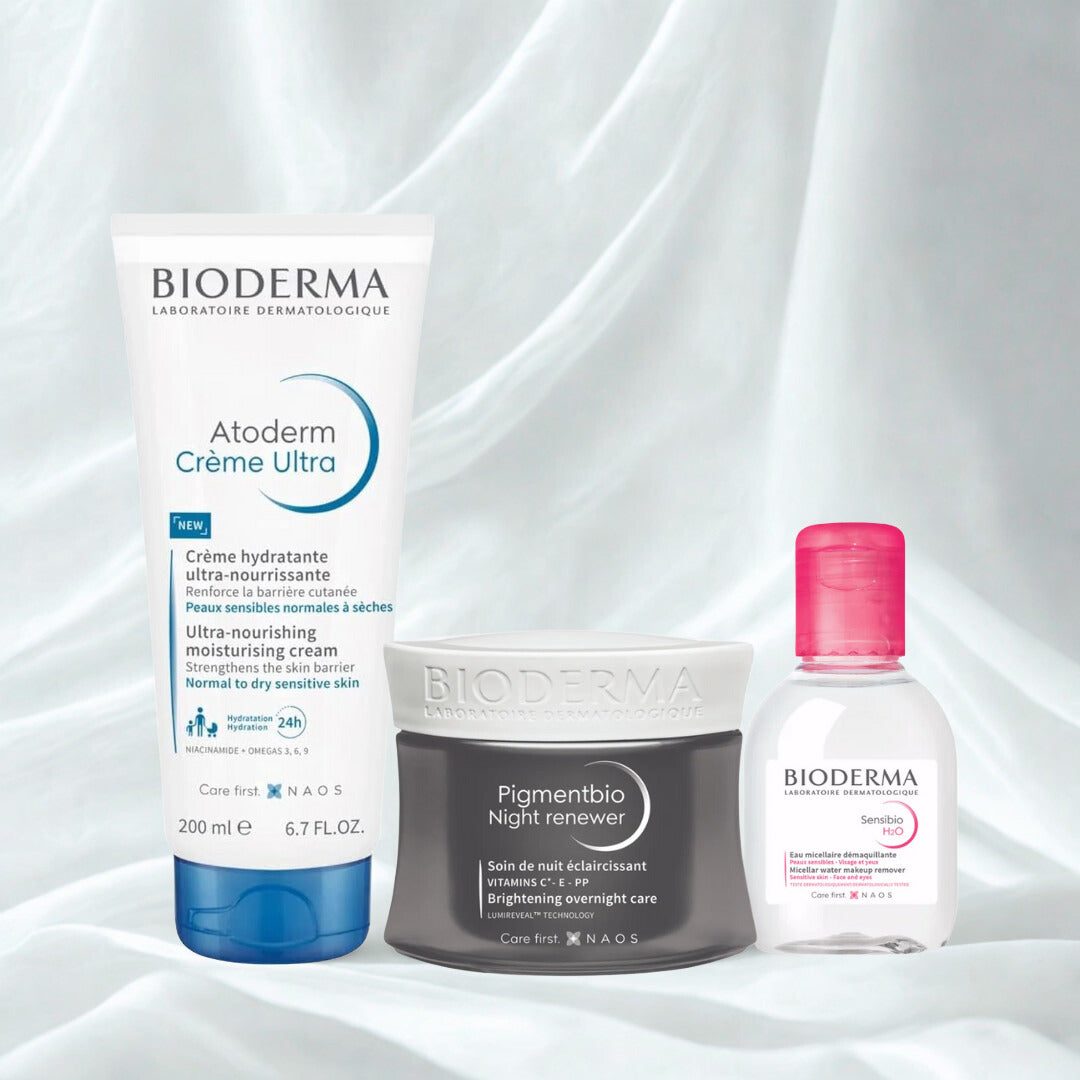 Bioderma Products kept on a white background