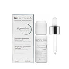 Bioderma skincare product set with bottle, dropper, and packaging on a white background