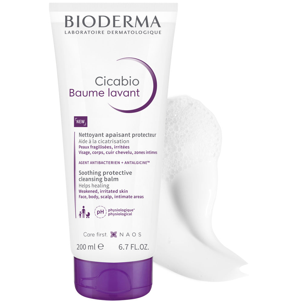 Bioderma Cicabio Baume Lavant soothing protective cleansing balm on a white background