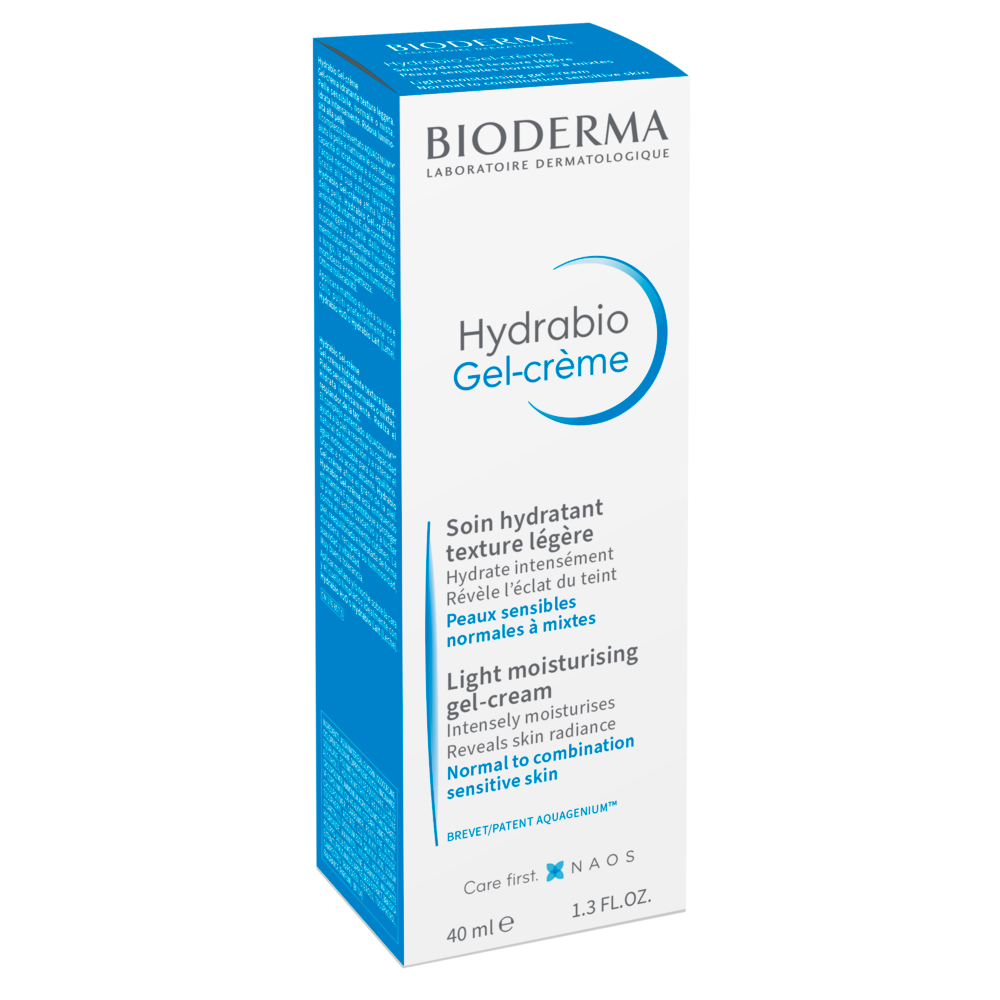 Bioderma Hydrabio Gel-creme packaging on a white background