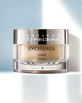 Institut Esthederm Excellage Crème cream jar on a light blue background
