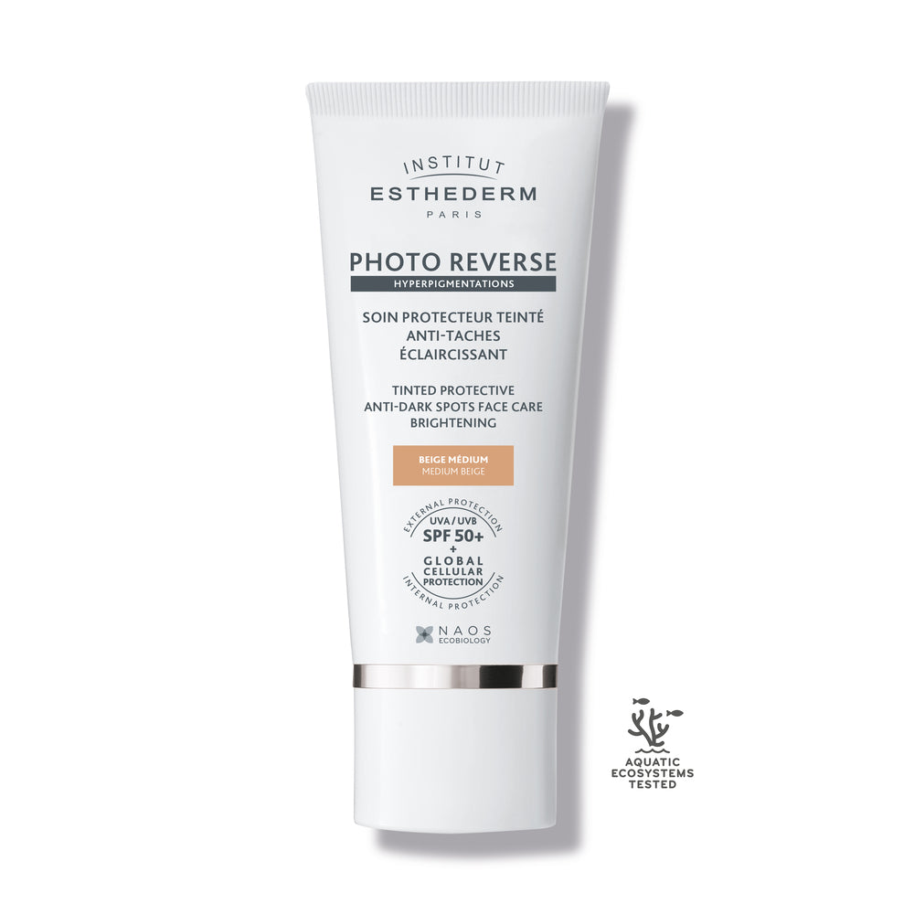 Institut Esthederm Photo Reverse skincare tube on a white background