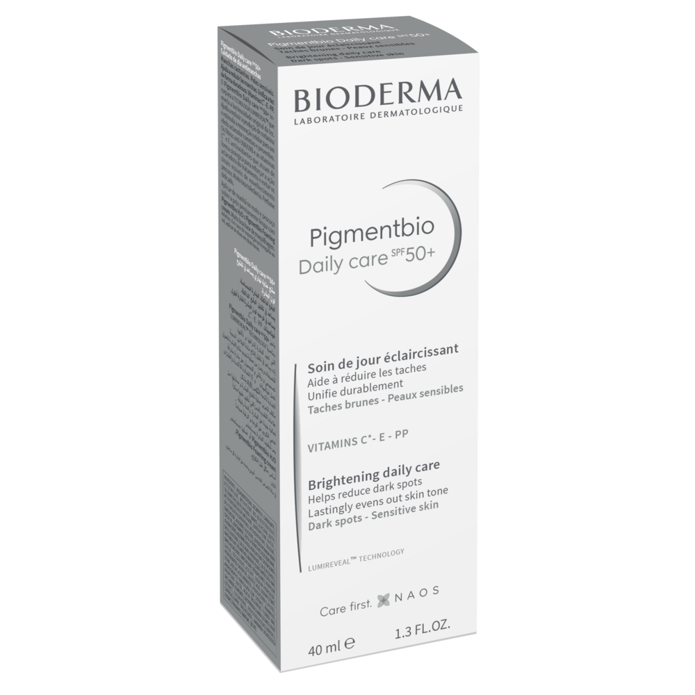 Bioderma Pigmentbio daily care SPF 50+ packaging on a white background