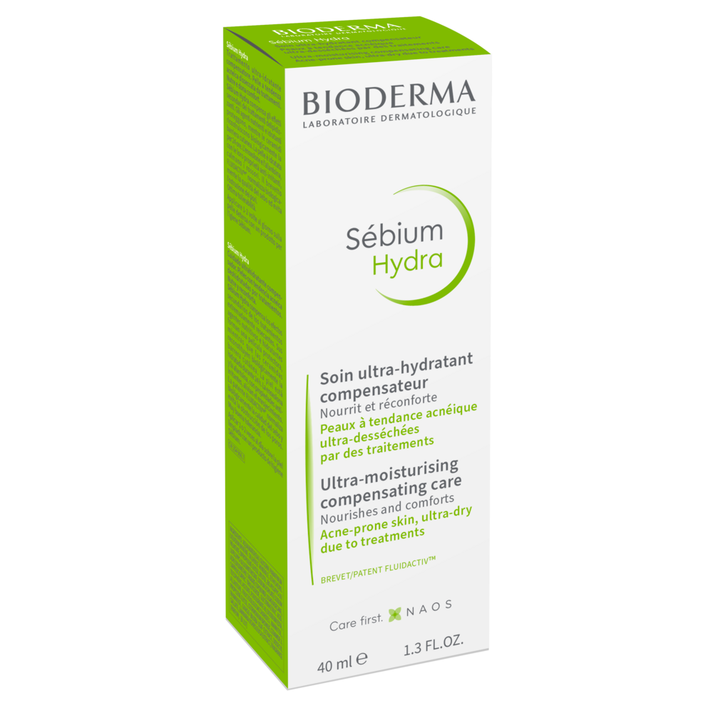 Bioderma Sébium Hydra skincare product packaging on a white background