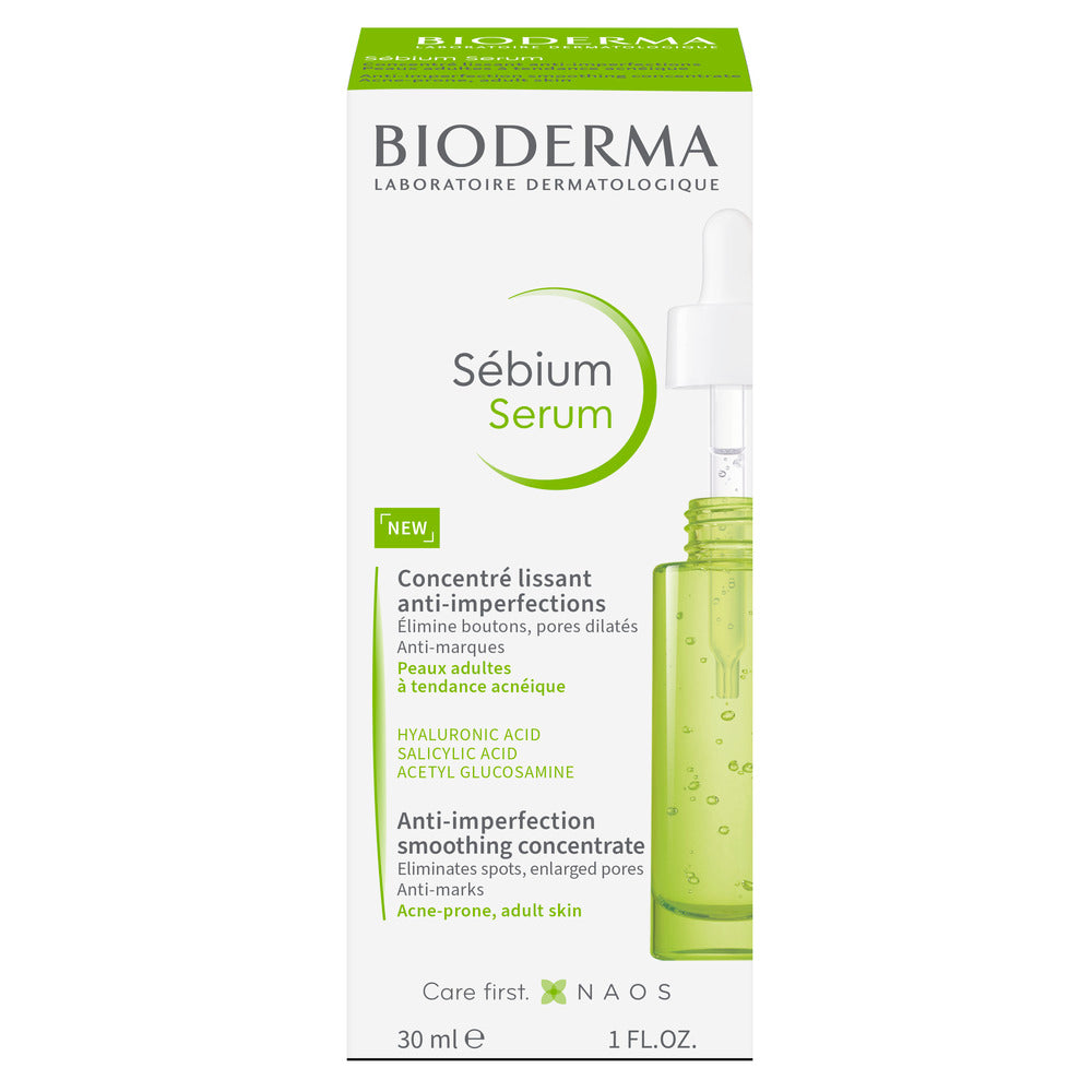 Bioderma Sébium Serum packaging on a white background