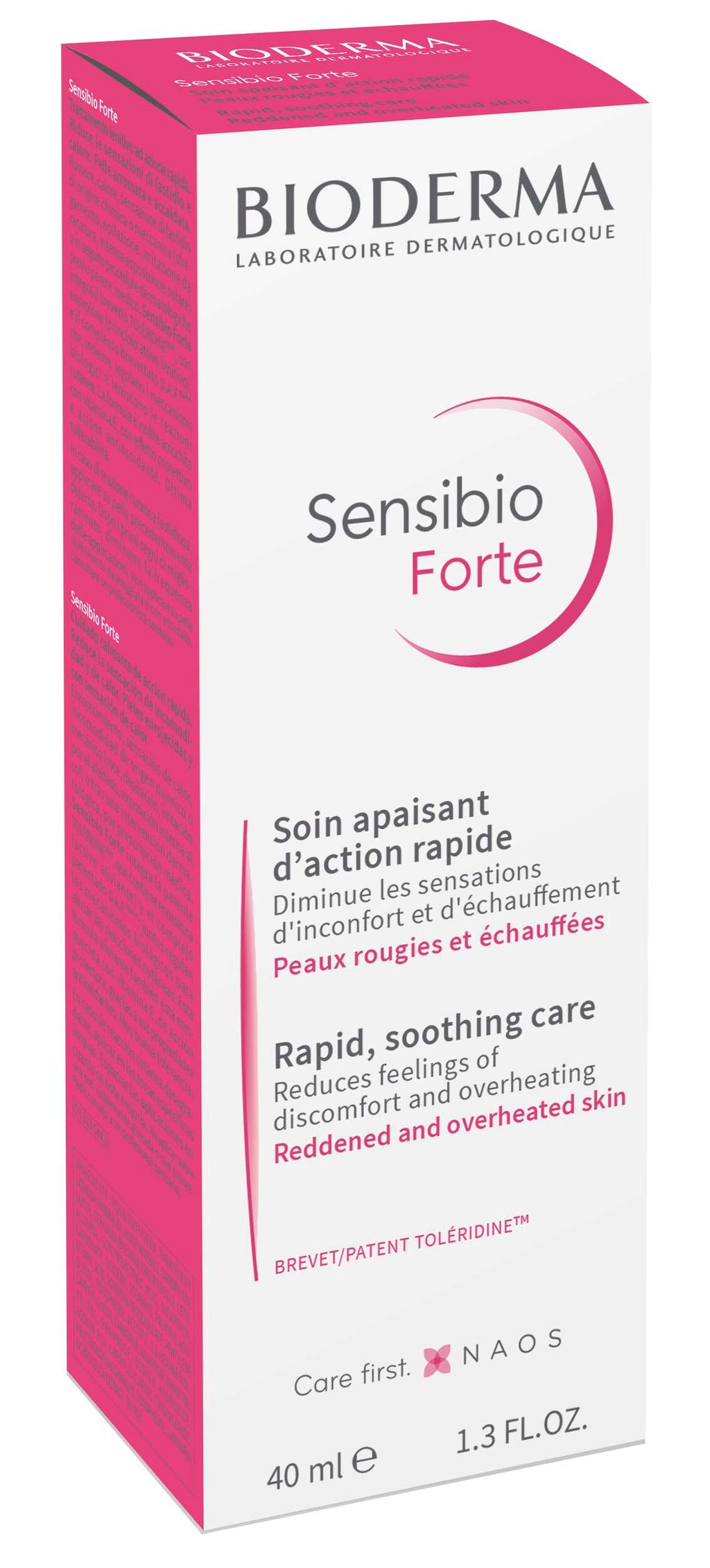 Bioderma Sensibio Forte skincare product packaging on a white background