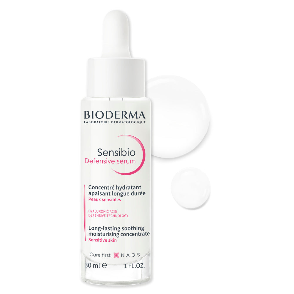 Bioderma Sensibio Defensive Serum bottle on a white background